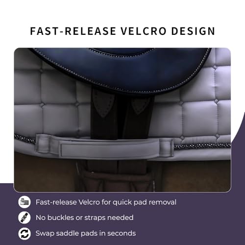 EQUINEWAVE GP Saddle Pad – Satin-Finish Quilted Design - color: Lilac Gray