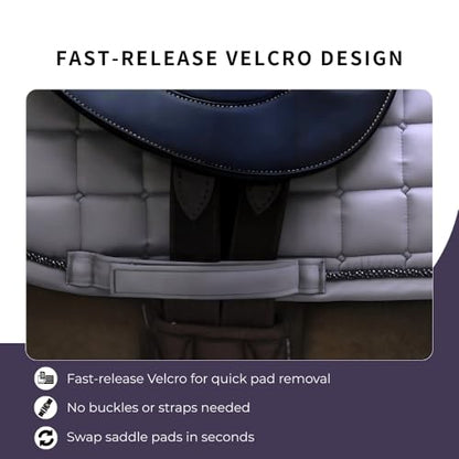 EQUINEWAVE GP Saddle Pad – Satin-Finish Quilted Design - color: Lilac Gray