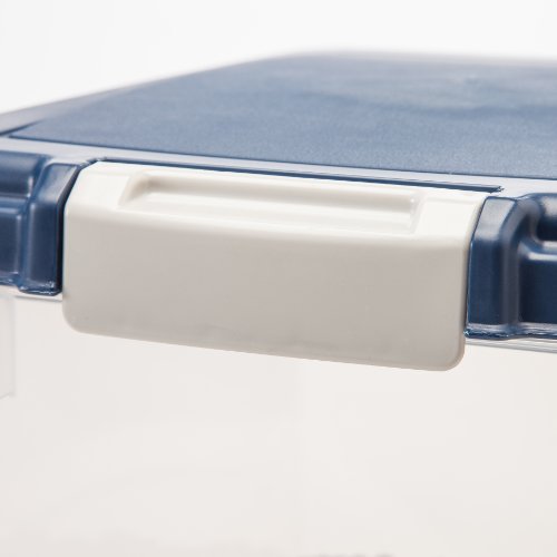 IRIS USA Dog Food Storage Container, Up to 30 lbs, Navy, Made in USA - color: Navy, size: 30 lbs