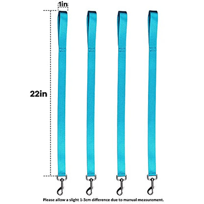 Harrison Howard 4PCS 22” Easily Packed Sturdy Nylon Bucket Straps for Hay Nets and Water Feeder Buckets-Azure Blue - color: 4PCS Azure Blue