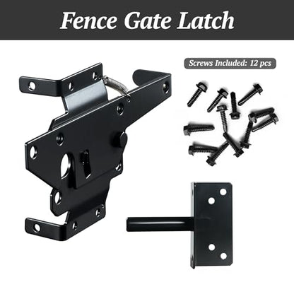 skysen Carbon Steel Vinyl Wood Fence Post Mount Gate Latch(2066-cs-p)