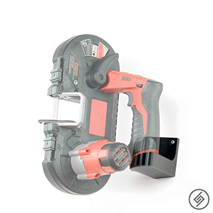 Spartan Mounts for Milwaukee M12 Tool | Wall Display Hook Holder Power Tool Storage | Blog DIY Strong Low Profile Bracket Convenient Easy Access Garage Organize (Circular Saw) - style: Circular Saw