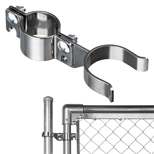 Stainless Steel 1-5/8" x 1-7/8" Chain Link Gate Latch （Fit 1-5/8" Gate Frame）, Heavy Duty Chain Link Fence Gate Fork Latch with Hole for Padlock 1Pack - color: 1-5/8"x1-7/8"