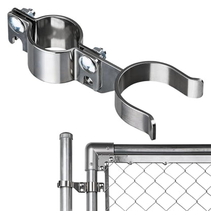 Stainless Steel 1-5/8" x 1-7/8" Chain Link Gate Latch （Fit 1-5/8" Gate Frame）, Heavy Duty Chain Link Fence Gate Fork Latch with Hole for Padlock 1Pack - color: 1-5/8"x1-7/8"