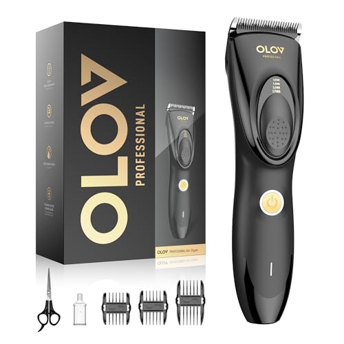 Hair Clippers for Men, Cordless Hair Clipper Kit, Adjustable 4 Length Setting, 2-Speed Settings, Replaceable Ceramic Blade Heads, Rechargeable Hair Clippers for Family (Black) - color: Black