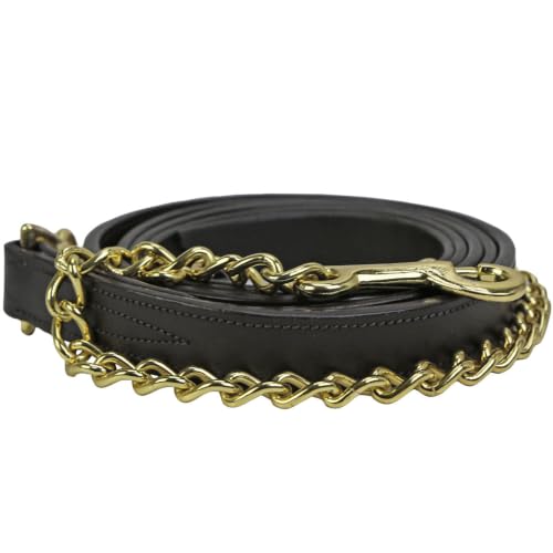 Country Pride Aurora Fancy Stitched Padded Leather Halter with Matching Lead - color: Brown, size: Cob