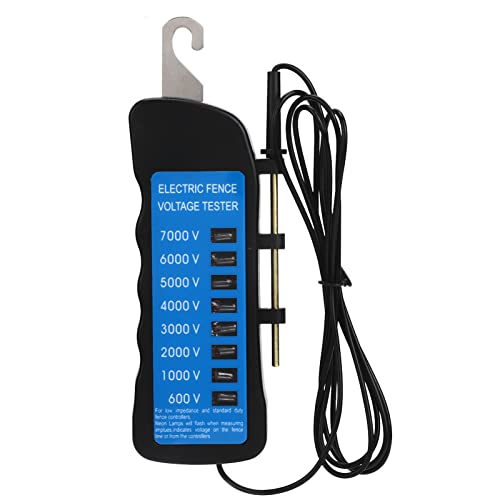 Voltage Meter, Multi Light, Electric Fence Tester, Voltage Detection Portable, for Agricultural Supply Fencing, ABS, 7000V