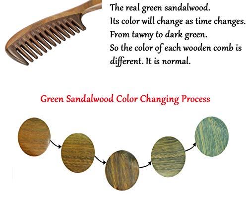 Louise Maelys Wood Fine Tooth Comb For Thick Hair, Anti Static - color: Fine Tooth