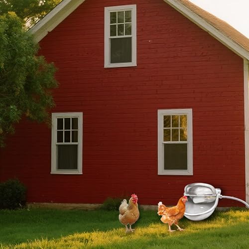 Chicken Coop Accessories, Automatic Water Dispenser Kit with Pipe and Float Ball Valve, Chicken Waterer, Watering System for Chick, Hen, Duck, Geese, Turkey, and Other Poultry