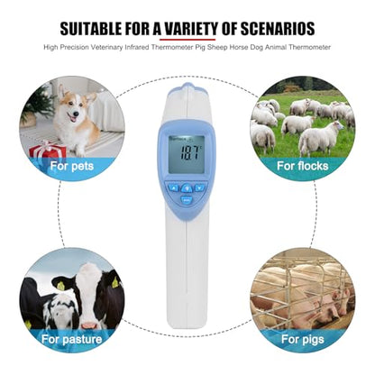 Veterinary Thermometer Fast Digital Veterinary Thermometer Non Contact Pet Thermometer for Pig Cattle Sheep Dog Horse (Without Battery)