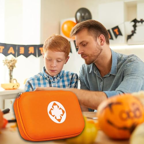 First Aid Kit 276PCS Car Home Camping Essentials Orange Emergency Kit AMORNING - color: Orange-276pcs