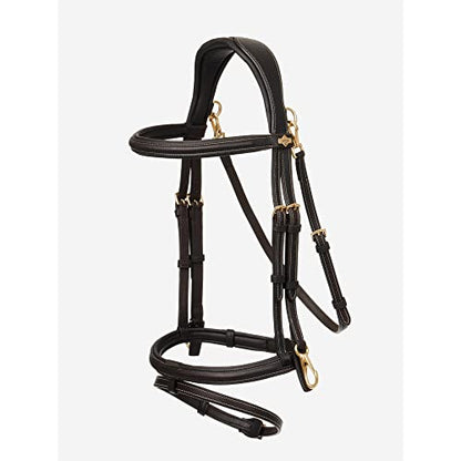 LeMieux Kudos Work Bridle - color: Brown, size: X-Full