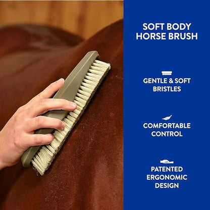 Wahl Professional Animal Equine Soft Body Horse Brush, Black