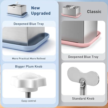 Tofu Press Stainless Steel, Tofu Maker and Paneer Press with Cloth, Blue - color: Blue
