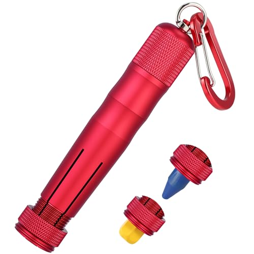 Aluminum Lumber Crayon Holder for 1/2 in Round/Hex Crayons, Red, 1 Pack - color: Red-1