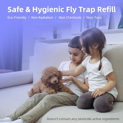 Mosalogic Indoor Fly Trap Refill Glue Cards, Double Sided Sticky Cards Replacement for UVLA1001 Fly Insect Trap - 5Pack - size: 5Pack Double-Side