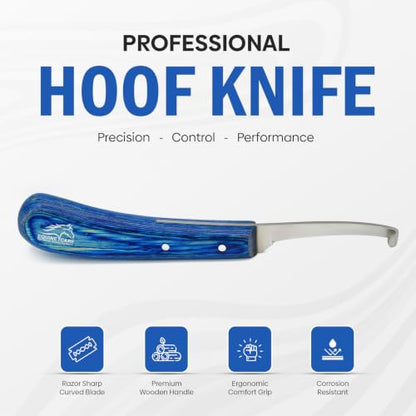 Equine Care Left-Handed Narrow Farrier Hoof Knife, Horses, Ponies, Minis - style: Left-Handed
