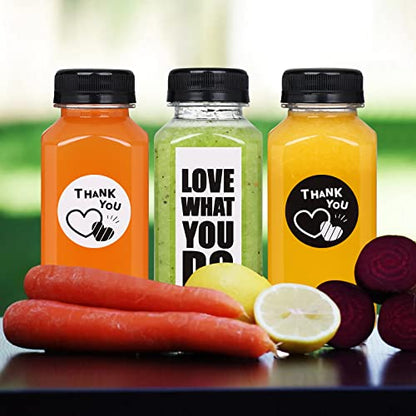 Fhxtcygj 24 Pack 8oz Empty Plastic Juice Bottles with Leak-Proof Caps Lids - color: 24pcs 8oz