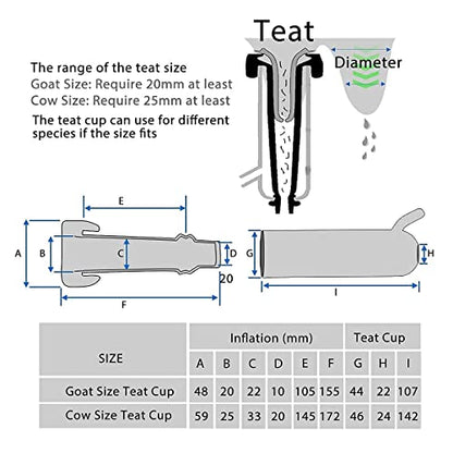 6L Goat Milking Machine, Plug-in Pulsation Pump Milker (Classic) - color: for Goat, size: 6L