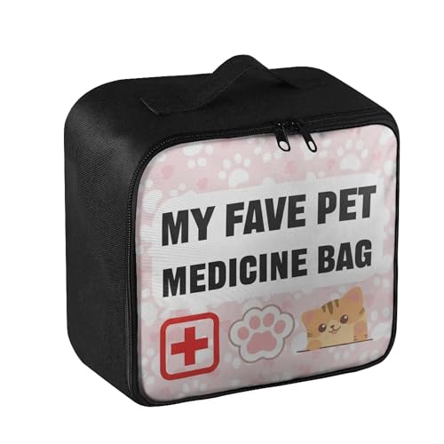 Pink First Aid Bag Empty Pet 1st Aid Bag Medical Travel Case First Responder Emergency Medicine Bags for Car Home Office Sport Outdoors - color: Pink Pet
