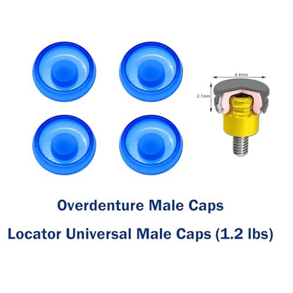 implants Replacement Male Caps Metal Housing 0.8 lbs 1.2 lbs 2.4 lbs (4 Pcs Blue 1.2 lbs) - color: 4 Pcs Blue 1.2 lbs
