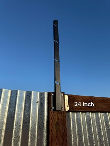 8 Pack Fence Post Extender, 24" Fence Barbed Wire Extend Arm，for Outdoor Fences to Increase Height, Protect Privacy and Pets Jumping Off Wooden Concrete Wall