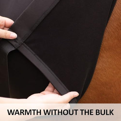 UltraFlex Fleece Lined Lycra Zipper Horse Slicker Hood | Cozy, Flexible Protection for Cool Weather | Full-Zip Design for Easy On/Off
