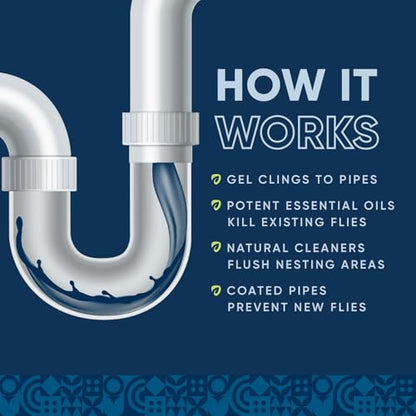 Fruit Fly Drain Treatment | Drain Fly Eliminator | Eliminates Gnats, Sewer Flies and More - Works in All Drains - 256 Fl Oz - size: 256