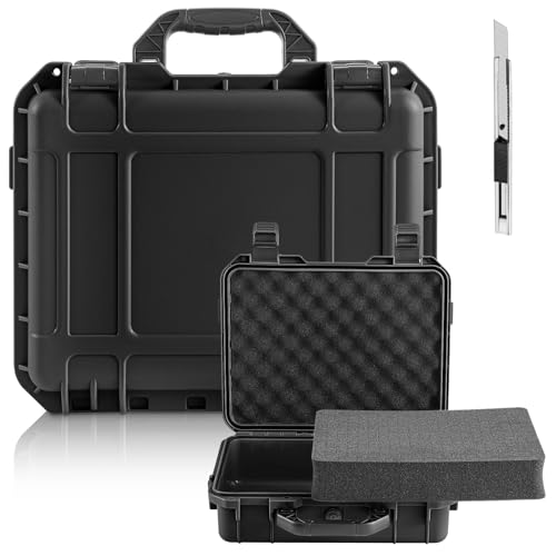 Relaxweex 8.5 x 6.5 x 3.7 Inch Waterproof Hard Case, Black, Grid Shell - color: Black, size: 8.5 x 6.5 x 3.7 Inch, style: Grid Shell