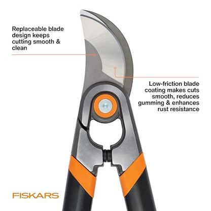 Fiskars 30" Forged Garden Bypass Loppers, 2" Cut Capacity Tree Trimmer | Branch Cutter Tool, Heavy-Duty Steel Blade with Low-Friction Coating, Long Handles for Leverage and Controlled Pruning - style: 30 in