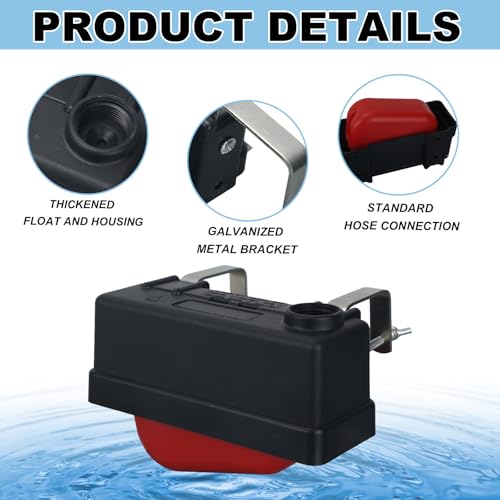 2pcs Stock Water Tank Float Valve, Automatic Water Trough Float Valve Level Control for Autofill Livestock Waterer Pond Pools Hydroponics Aquarium