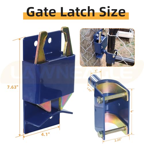 2 Pack Two Way Gate Latch – Blue Heavy Duty Farm Gate Latch - color: 2 Pack Blue 2-Way Gate Latch