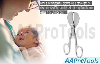 Umbilical Cord Scissors 4" (USA Pattern) For Veterinary Instruments