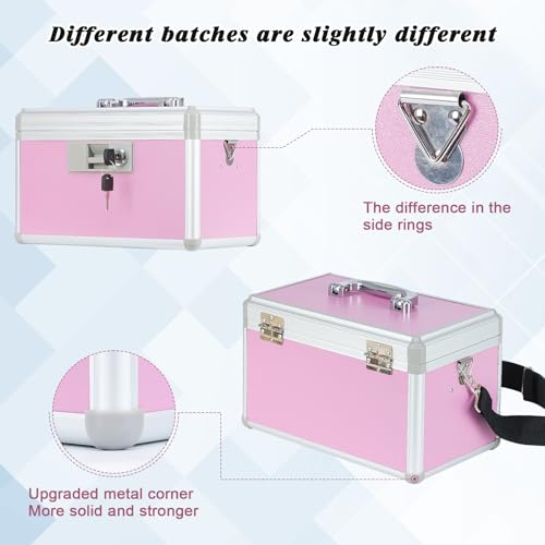 xydstay Medicine Lock Box, 12.2" x 7.9" x 7.5", Pink - size: 12.2x7.9x8.2 Inch (Pack of 1)