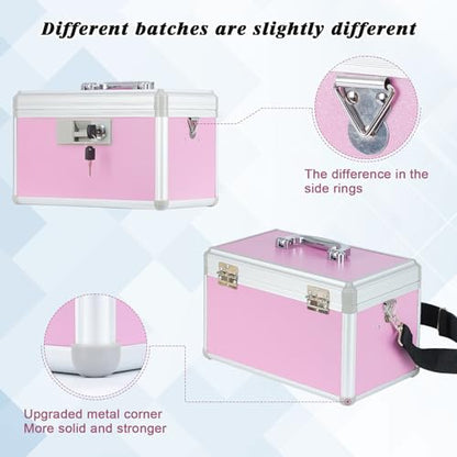 xydstay Medicine Lock Box, 12.2" x 7.9" x 7.5", Pink - size: 12.2x7.9x8.2 Inch (Pack of 1)