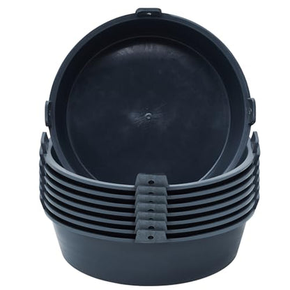 Sadnyy 8 Pcs Feed Pan 1.5 Gallon/6 Quart Livestock Utility Bucket - size: 1.5 Gallon/6 Quart