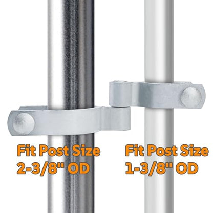 4 Set of Chain Link Fence Gate Post Hinge, 2-3/8" x 1-3/8"