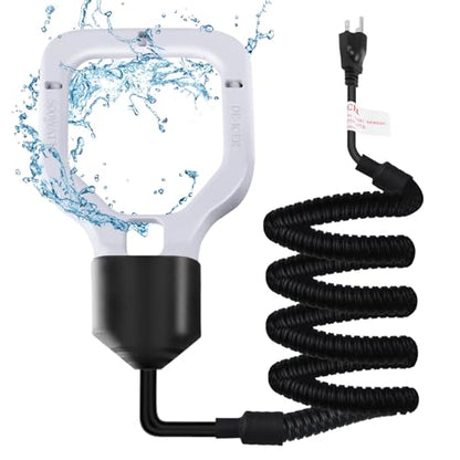 500W Chicken Water Heater, 50Gal Chicken Water De-Icer, Cast Aluminum Submersible De-Icer with Thermostat Control for Livestock Tank