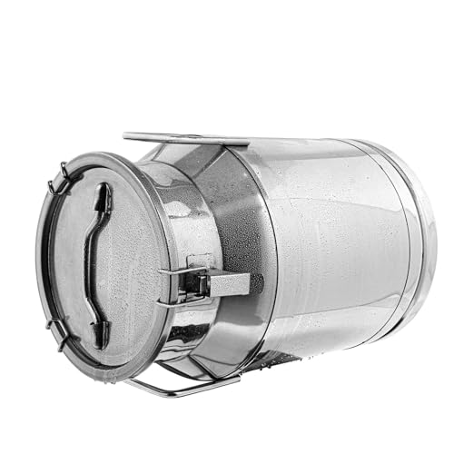 30L/8Gal Stainless Steel Milk Can, Milk Transport Can, Jug Wine Pail Bucket Bottle, Liquid Container Storage Barrel with Strong Silicone Sealed Lid, Stainless Steel Sealed Tank - size: 30L/8Gal