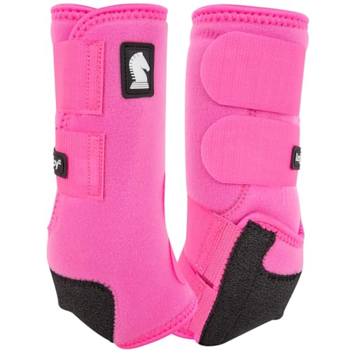 Classic Equine Legacy2 Support Boots, Front (Hot Pink, Large) - color: Hot Pink, size: Large