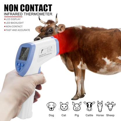 Veterinary Thermometer Fast Digital Veterinary Thermometer Non Contact Pet Thermometer for Pig Cattle Sheep Dog Horse (Without Battery)