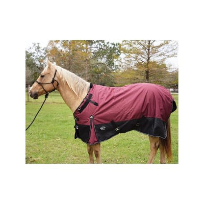 Reinsman Premium Rain Horse Sheet | 1200 Denier Waterproof Top | Comfortable Fleece-Lined Neck, Neck Gusset with Velcro Attachment | Breathable Nylon Liner | Easy to Clean