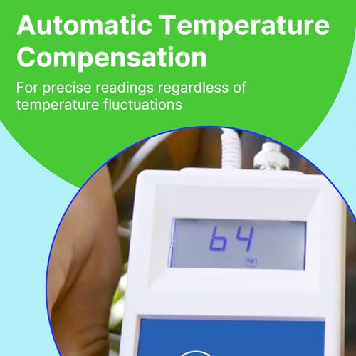 Bluelab METCOMPLUS Combo Meter Plus for pH, Temperature, and Conductivity in Water and Soil with Easy Calibration, Digital Nutrient (TDS/PPM) Testing Kit for Hydroponic System & Growing Indoor Plants | works in Water and Soil - Digital Nutrient (TDS/PPM)