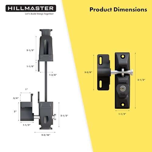 Key Lockable 2 Way Gate Latch,Key Operates on Both Sides of Gate,2 Sided Gate Fence Lock for Outdoor Gates,Locking Gate Door Lock Fence Latch Gate Hardware for Metal,Wood,Vinyl Fence,Black Finish