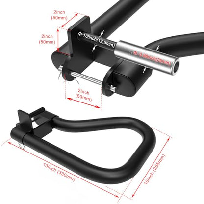 SELEWARE Dip Bar Attachment for Power Rack, 2 x 2 Tube, Multi Grip Handle - color: For 2" x 2" Rack with 1" or 1/2" Hole