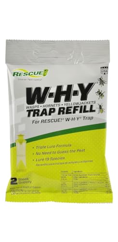 RESCUE! Non-Toxic Wasp, Hornet, Yellowjacket Trap (WHY Trap) Attractant Refill - 2 Week Refill - 3 Pack