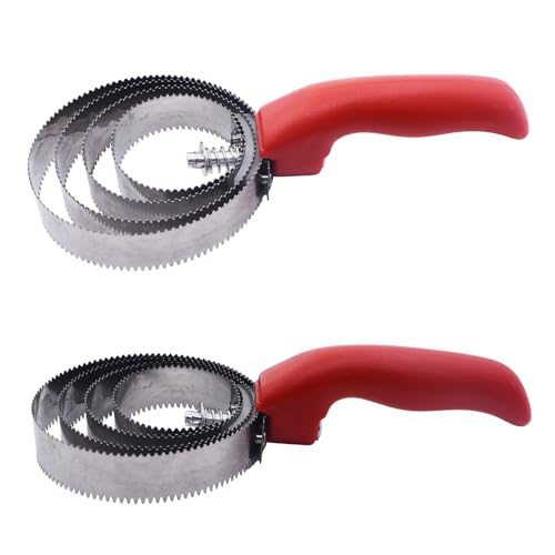 RUIAN Reversible Stainless Steel Curry Comb Soft Touch Grip Horse Comb, Red
