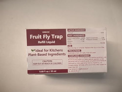 10 Pack Fruit Fly Trap Refill Liquid, 0.68oz/ Bottle, Liquid Fly Traps Refill for Indoors,Effective Lure Refill Gnat Catcher for Home Kitchen Use,Non Toxic Safe Near Food - size: 10P