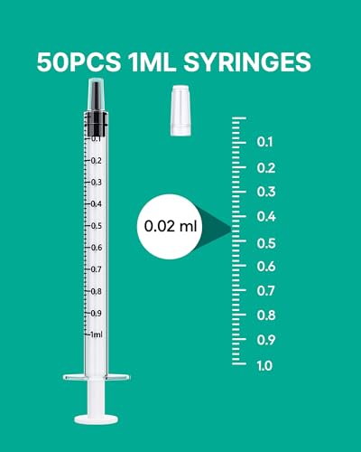 50 Pack 1ml Oral Syringes for Liquid without Needle Individually Wrapped - style: 1ml