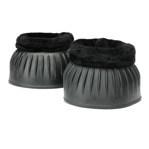 Shires ARMA Fleece Trim Bell Boot (Black, Cob) - color: Black, size: Cob